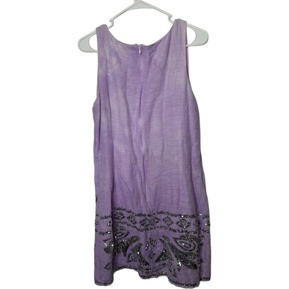 Boston Proper Lavender Purple Sequin Line. blend Mini Dress Size 10 Princess - Picture 7 of 12